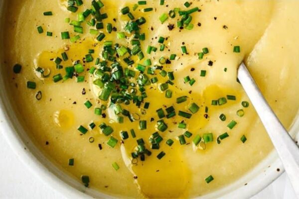 Best Potato Leek Soup, homemade and freshly served