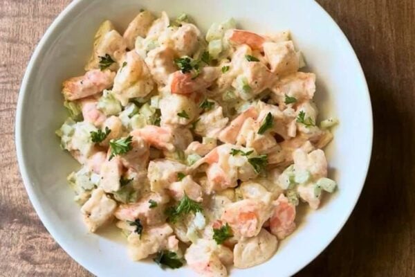 Best Southern Shrimp Salad, homemade and freshly served