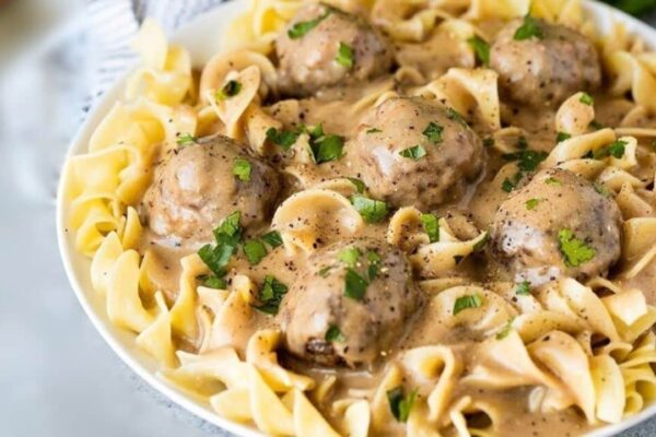 Best Swedish Meatballs and Gravy, homemade and freshly served