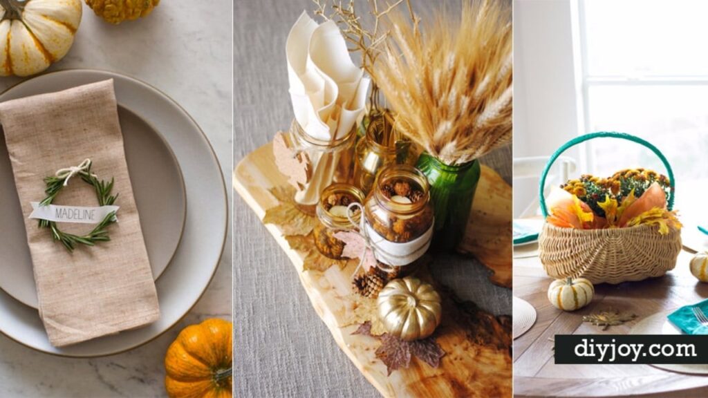 33 DIY Thanksgiving Centerpieces to Decorate The Table, homemade and freshly served