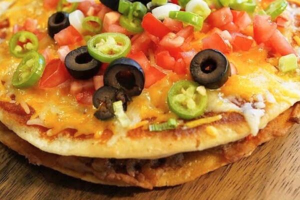 Better-Than-Taco Bell Mexican Pizza, homemade and freshly served