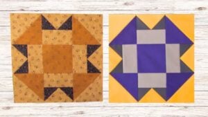 Finished Big T Quilt Block, a completed DIY project