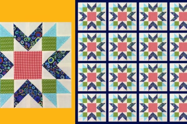 Blueberry Pie Quilt Block, homemade and freshly served