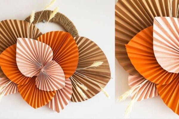 Finished Boho Palm Leaves Wall Decor DIY, a completed DIY project