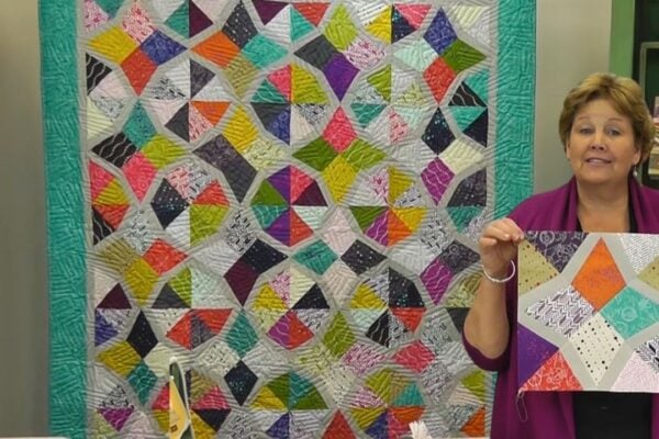 Finished Bordered Periwinkle Quilt With Jenny Doan, a completed DIY project