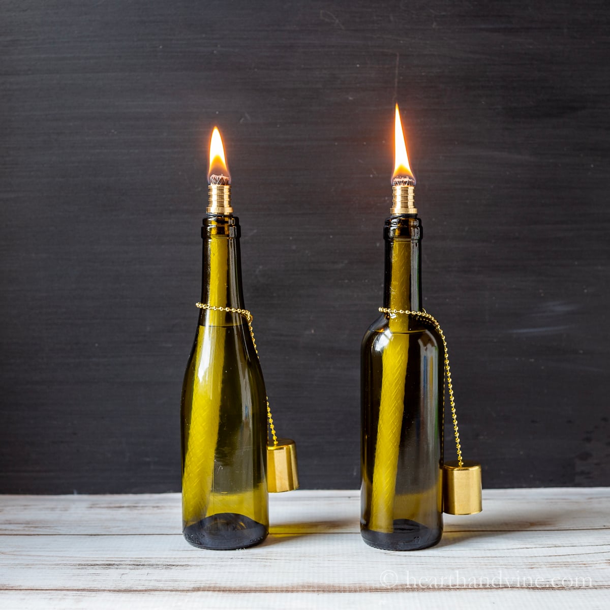 Wine Bottle Tiki Torch - Wine Bottle Crafts