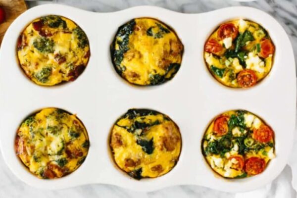 Breakfast Egg Muffins in 3 Ways, homemade and freshly served