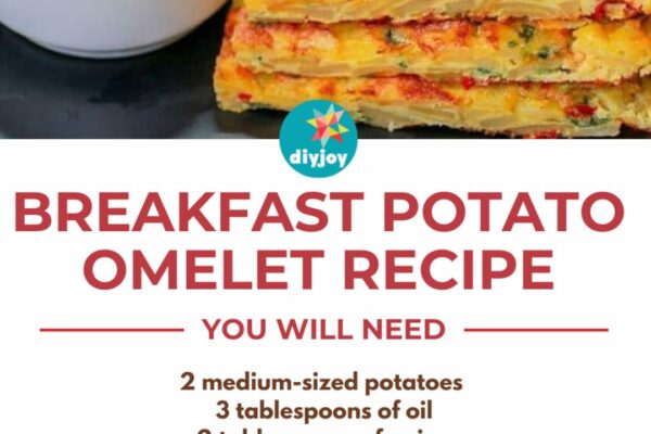 Breakfast Potato Omelet, homemade and freshly served