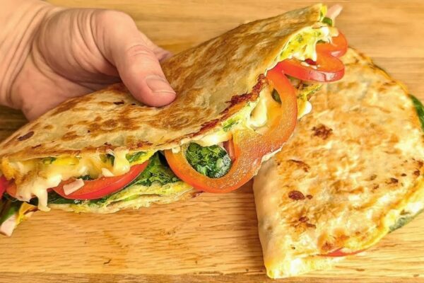 2 Easy and Delicious Breakfast Tortilla Recipes Ready in 5 Minutes, homemade and freshly served