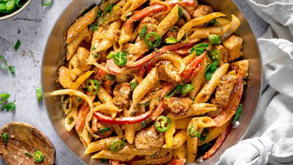 Buffalo Chicken Pasta, homemade and freshly served