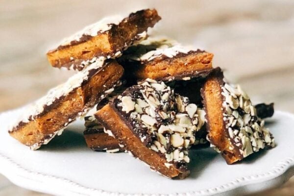 Butter Crunch Toffee, homemade and freshly served