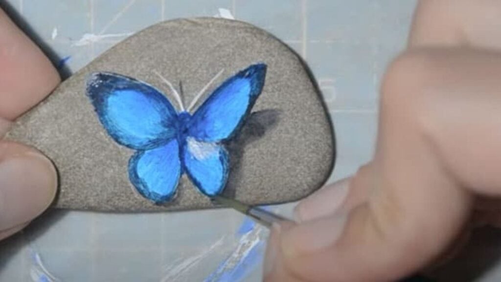 Easy DIY Butterfly Rock Painting, homemade and freshly served