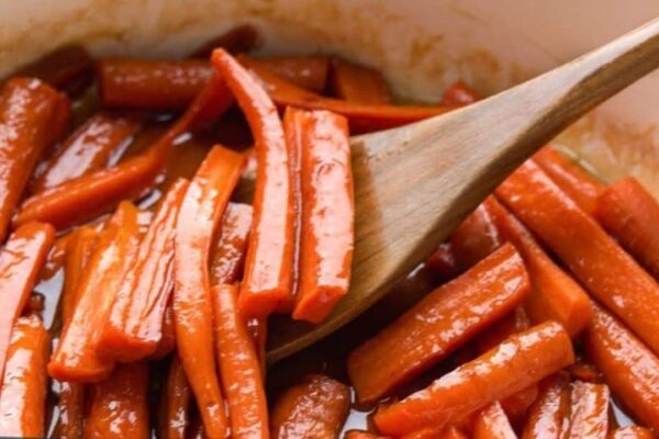 Buttery Glazed Carrots, homemade and freshly served