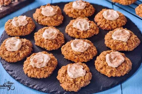 Carrot Cake Thumbprint Cookies, homemade and freshly served