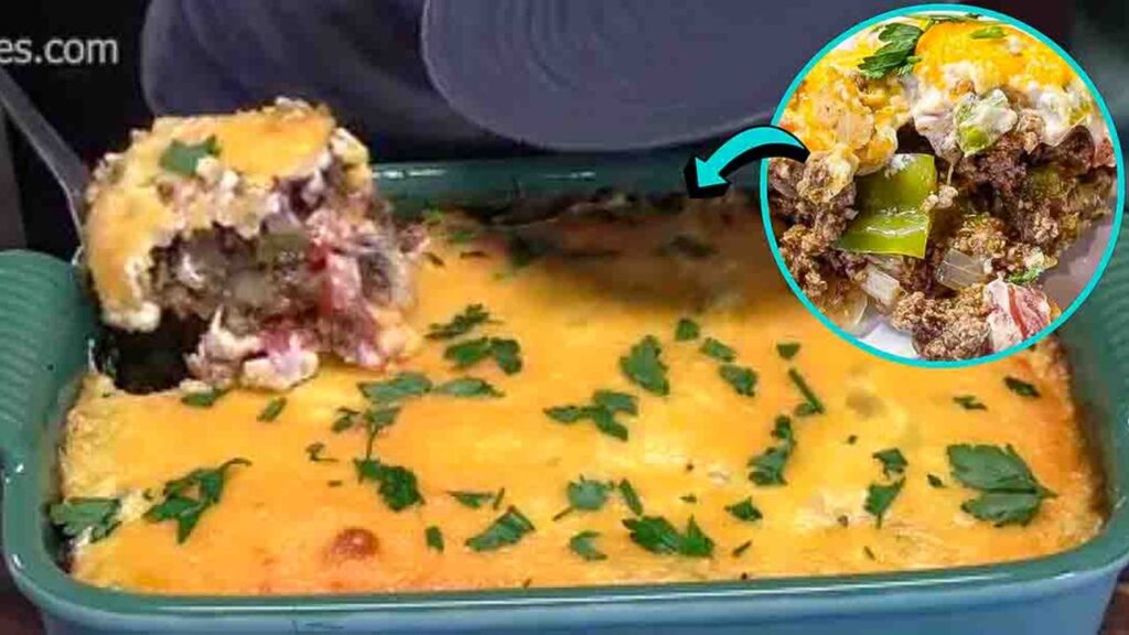 Cattle Drive Casserole, homemade and freshly served
