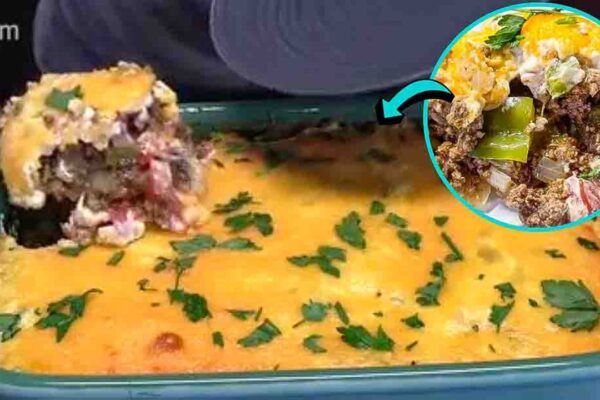 Cattle Drive Casserole, homemade and freshly served