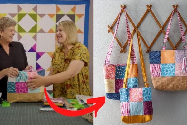 Finished Charm Pack Tote Bag Sewing, a completed DIY project
