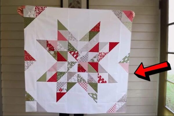 Finished Charming Sawtooth Baby Quilt Pattern, a completed DIY project