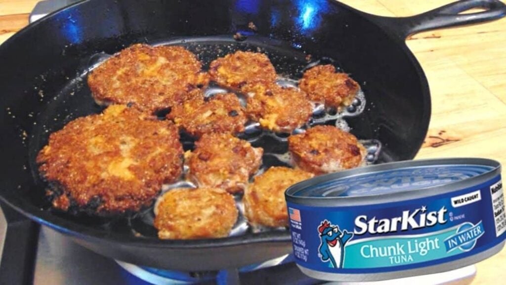 Cheap Canned Tuna Fritters, homemade and freshly served
