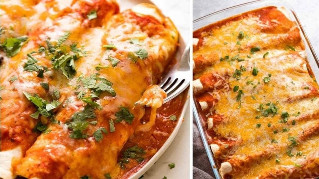 Cheesy Chicken Enchilada, homemade and freshly served