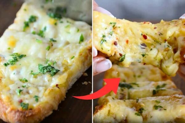 Cheesy Garlic Bread, homemade and freshly served