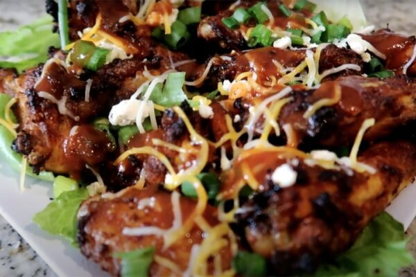 Cheesy Taco Chicken Wings In The Oven, homemade and freshly served