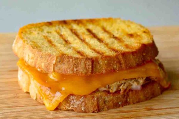 Cheesy Tuna Melt Sandwich, homemade and freshly served