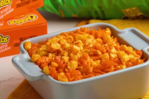 Cheetos Mac 'n Cheese, homemade and freshly served
