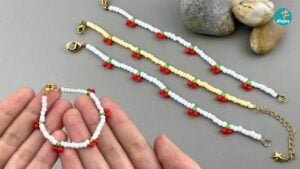 How to Make a Cherry Bracelet | Easy Bracelet Tutorial — easy step-by-step DIY tutorial.