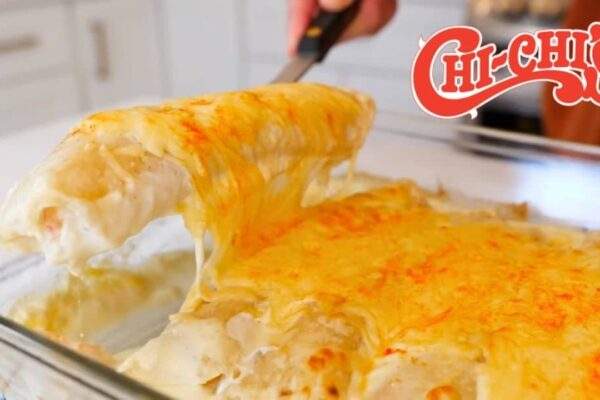 Chi Chi's Enchilada Casserole, homemade and freshly served