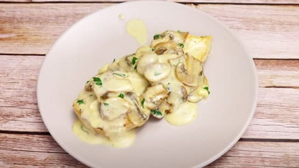 Chicken Breasts With Creamy Gravy, homemade and freshly served