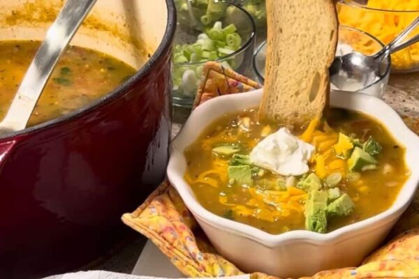 Chicken Chile Soup, homemade and freshly served