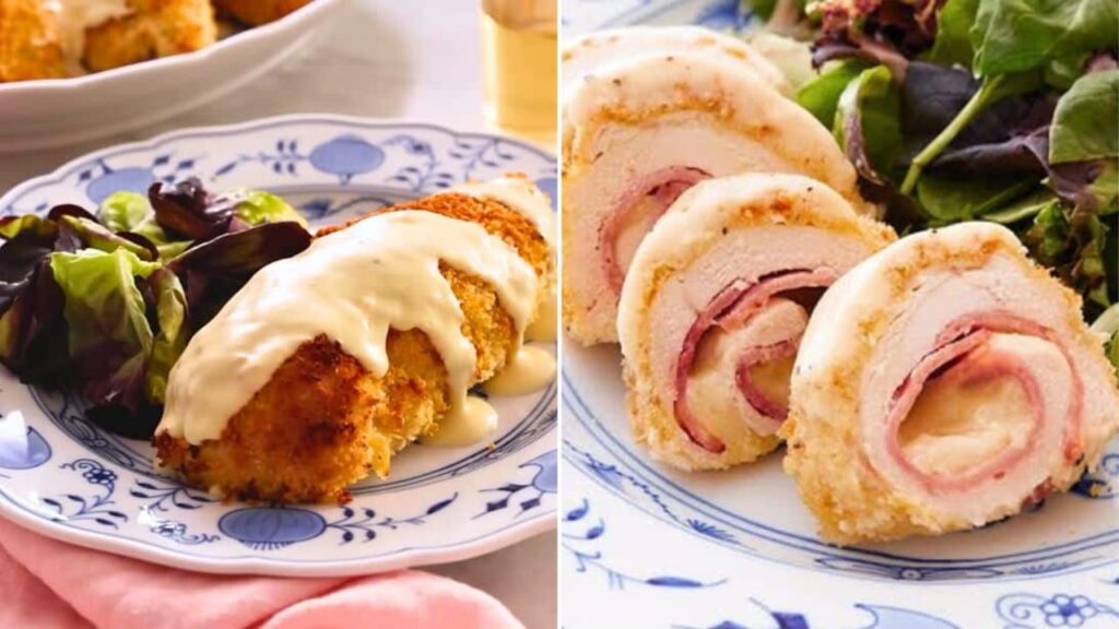 Chicken Cordon Bleu, homemade and freshly served