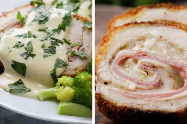Crispy and Creamy Chicken Cordon Bleu, homemade and freshly served