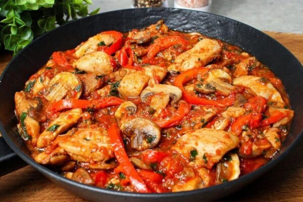 Quick and Easy Chicken Mushroom, homemade and freshly served