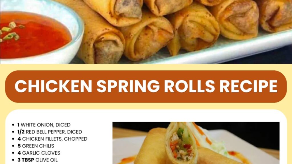 Chicken Spring Rolls, homemade and freshly served