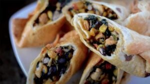 Chili’s Inspired Southwestern Egg Rolls, homemade and freshly served