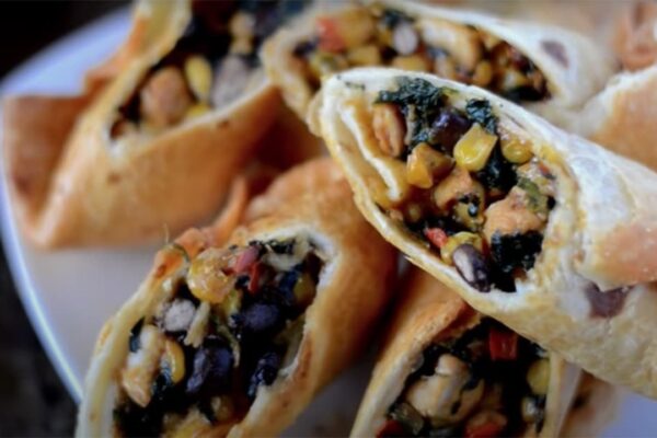Chili’s Inspired Southwestern Egg Rolls, homemade and freshly served