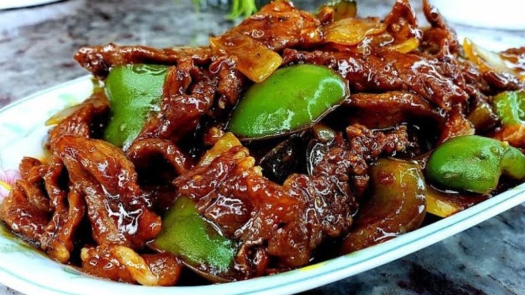 Chinese Take Out Pepper Steak, homemade and freshly served