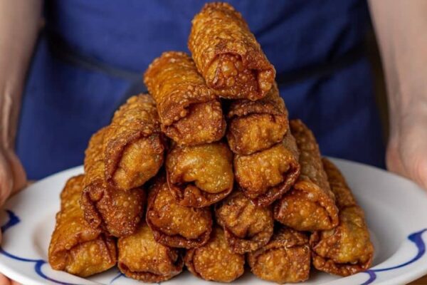 Chinese Takeout Egg Rolls, homemade and freshly served