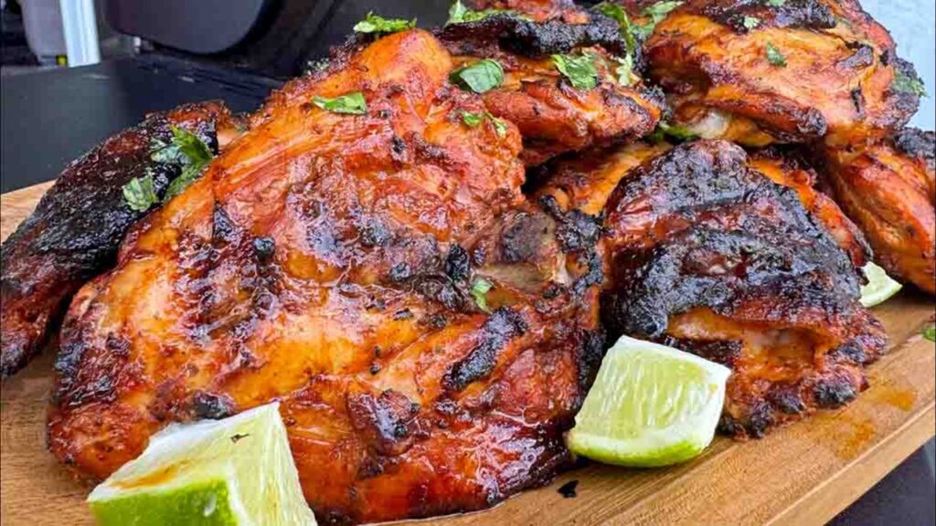 Chipotle Copycat Chicken Al Pastor, homemade and freshly served
