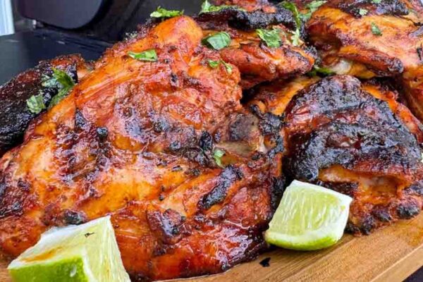 Chipotle Copycat Chicken Al Pastor, homemade and freshly served