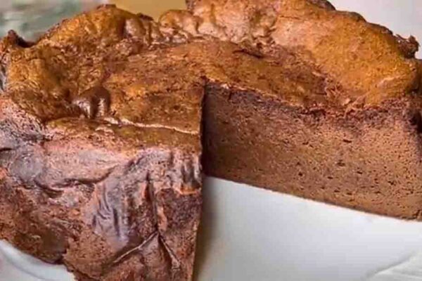 3-Ingredient Chocolate Mousse Cake, homemade and freshly served