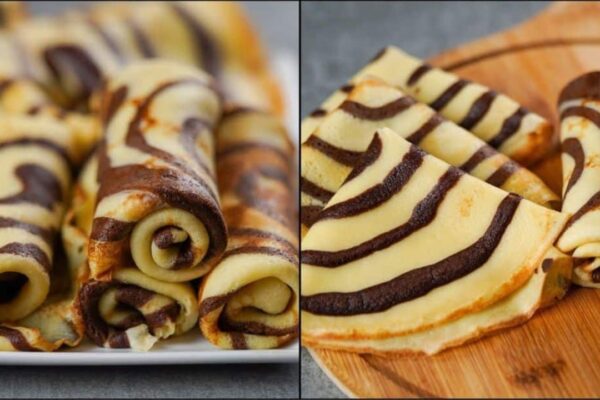 Chocolate Swirl Pancake, homemade and freshly served