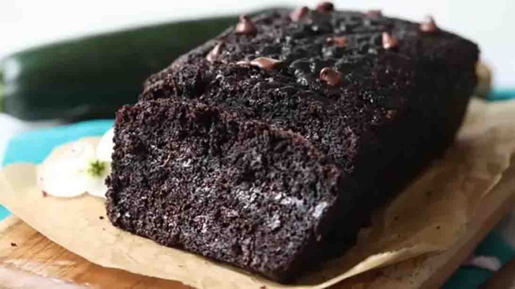 Chocolate Zucchini Bread, homemade and freshly served