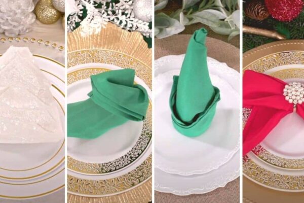 4 Christmas Napkin Folding