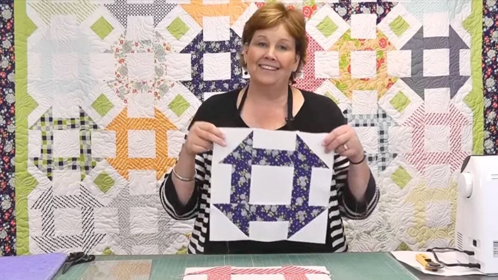Finished Churn Dash Quilt Block With Jenny Doan, a completed DIY project