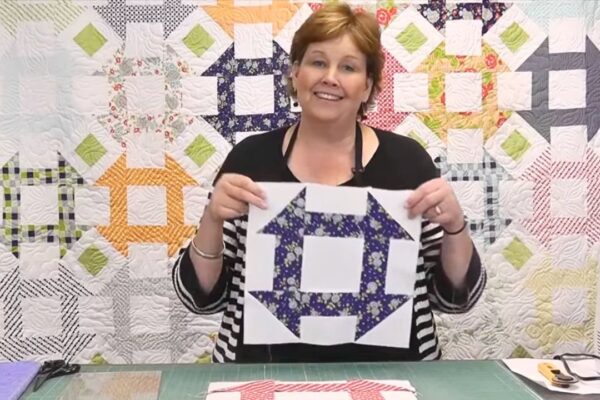 Finished Churn Dash Quilt Block With Jenny Doan, a completed DIY project