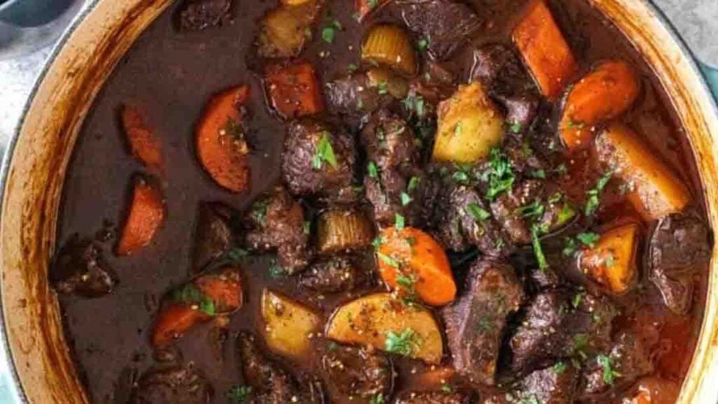 Classic Beef Stew, homemade and freshly served