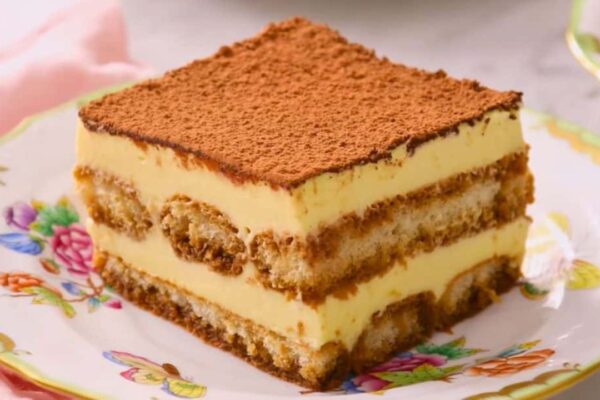 Classic Italian Tiramisu, homemade and freshly served